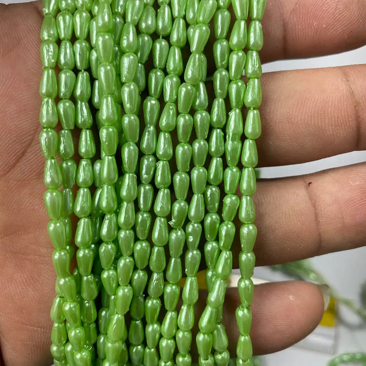 Drop Shape or Wheat Beads 4MM Colored