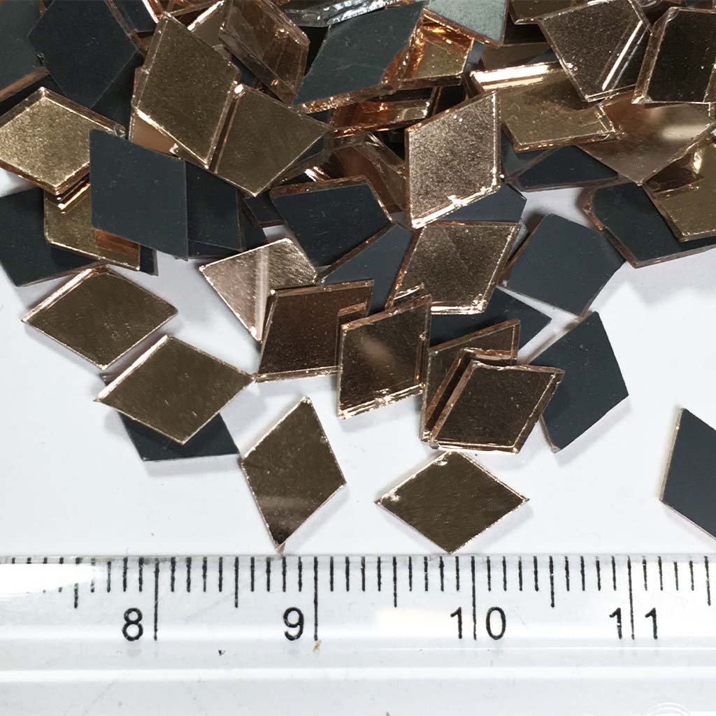 Diamond Shaped Mirror Copper Color (10x7mm) 20grams