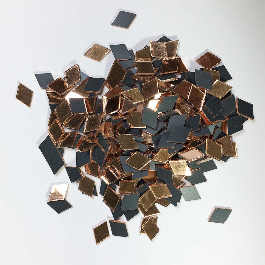Diamond Shaped Mirror Copper Color (10x7mm) 20grams