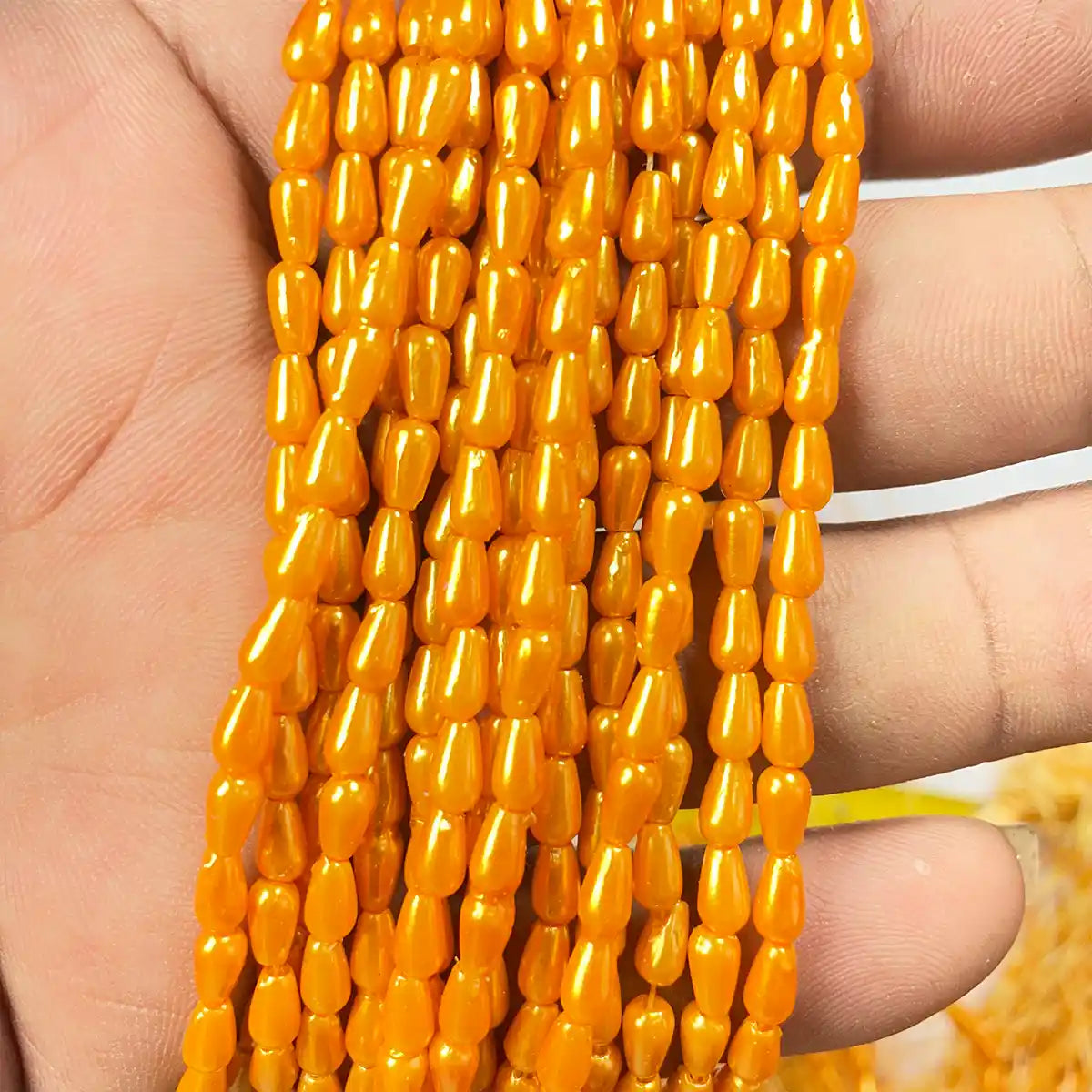 Drop Shape or Wheat Beads 4MM Colored