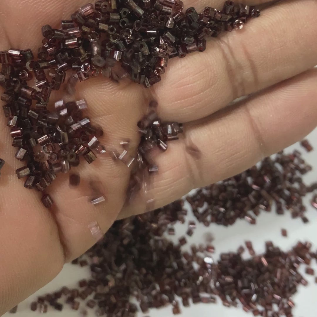 Cut Beads or Cutdana 2mm Dark Brown Color (25grams)