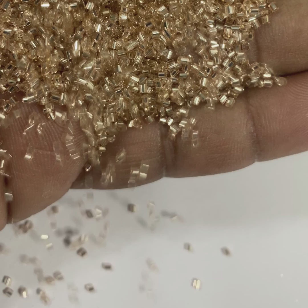 Micro Size 15-0(1.5mm) Cut Beads or Cutdana Copper Shade Color - 25grams (Small Size)