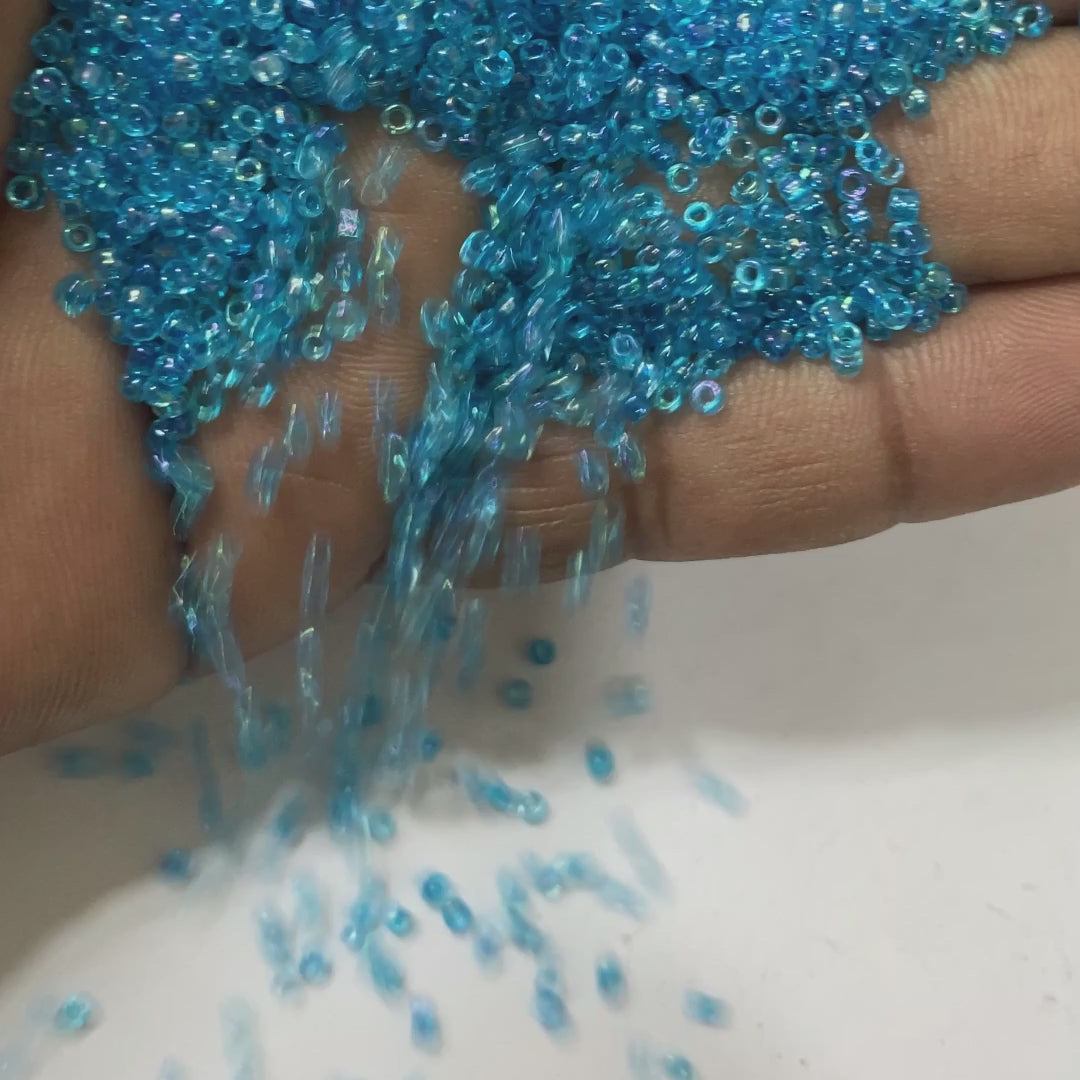 Glass Seed or Sugar Beads 2mm Sky Blue Color (25grams)