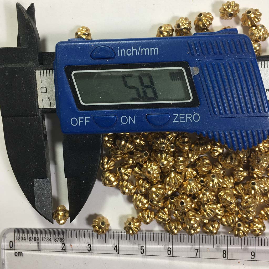 Pumpkin Beads Gold Color 8x5mm (5MM) (25grams)