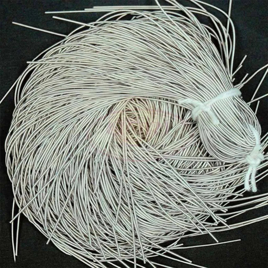 Zardosi Metallic Wire Smooth Finish 1mm Color Silver (15grams)