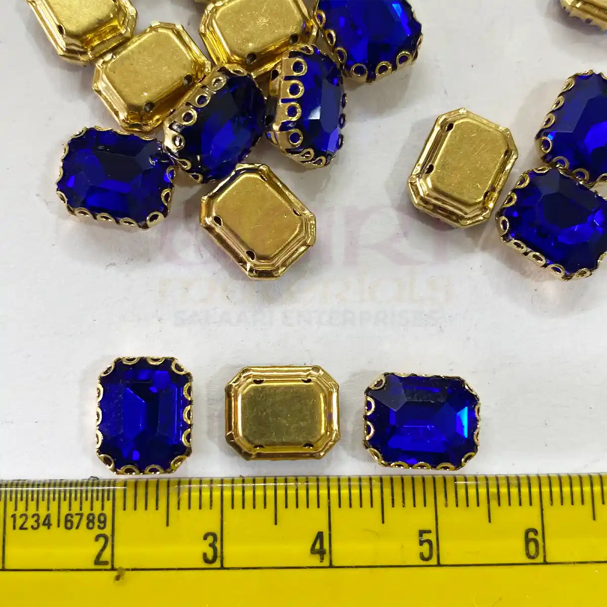 Kundan Clip Stone 10MMx8MM Rectangle Shape (1Piece)