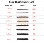 Glass Seed or Sugar Beads 2MM Flame Orange Color (25grams) - Image 3