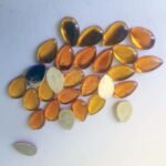 Kundan Stone Drop/Thilak Shape Smooth (10mm X 6mm) Color Orange (10grams)