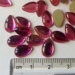 Kundan Stone Drop/Thilak Shape Smooth (10mm X 6mm) Color Rose - Image 2