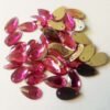 Kundan Stone Thilak Shape with Hole 16X9mm Color Queen Pink