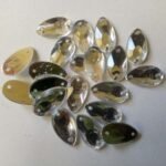 Kundan Stone Thilak Shape with Hole 16X9mm Color White(10grams)