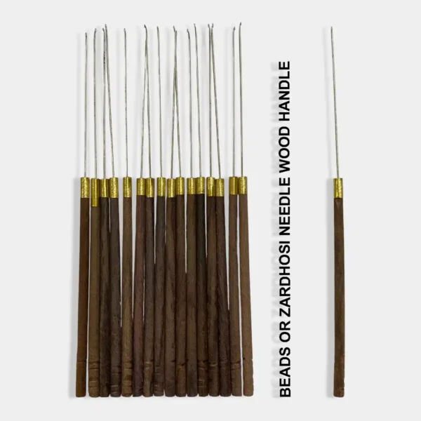 2inch Beads or Zardosi Needle Wood Handle - Pack of 1pc