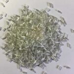 Cut Beads or Tube or Bugle Beads (4MM) Color White (25grams)