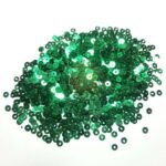 Jamki o rChamki Sequence or Round Shape Sewing Sequins Color Green 4MM (10grams)