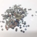 Jamki / Chamki Sequence / Round Shape Sewing Sequins Color Silver 4MM (10g)