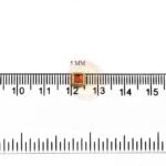 Glass Stone Flat Back Framed Square Shape 5MM 10grams Color Rose - Image 3