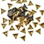 Kundan Stone Flat Back Framed Triangle Shape 7mm Color Gold  (20grams)