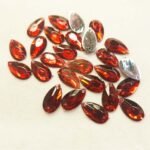 Kundan Stone Thilak Shape with Hole 16X9mm Color Red (10g)