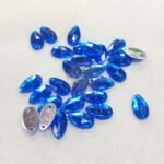 Kundan Stone Thilak/Teardrop Shape with Hole 12X7mm Blue Color (10grams) - Image 2