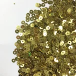 Jamki or Chamki Sequence or Round Shape Sewing Sequins Color Yellow Gold 4MM (10g)