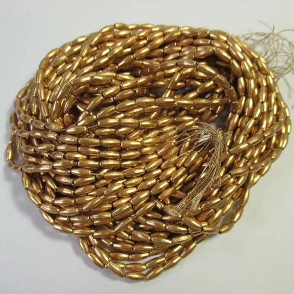 Eye Shape Beads 3MM Color Gold 1Bunch (12 Line)