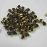 Kundan Stone Flat Back Framed Teardrop Shape 6mmX4mm Color Gold 20grams