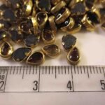 Kundan Stone Flat Back Framed Teardrop Shape 6mmX4mm Color Gold 20grams - Image 2
