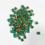 Matt Kundan(Framed) Stones Square Shape 5mm Color Aqua Green (10grams)