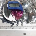 Jamki or Chamki Sequence or Round Shape Sewing Sequins Silver Color 3MM (10g) - Image 2