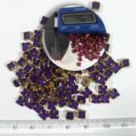 Matt Kundan(Framed) Stones Square Shape 5mm Color Violet (10grams) - Image 2