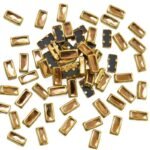 Kundan stones Flat Back Mounts Gold Color Rectangle(20grams)