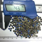 Glass Framed Stone Flat Back Round Shape 4mm Color Blue (10grams) - Image 3