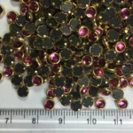 Glass Framed Stone Flat Back Round Shape 4mm Color Rose (10grams) - Image 2