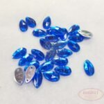 Kundan Stone Thilak/Teardrop Shape with Hole 12X7mm Blue Color (10grams)