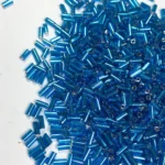 Cut Beads/Tube/Bugle Beads (4MM) Color Blue (25grams)