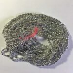 4mm Silver Color Drop Shape Beads 1Bunch(12 line)