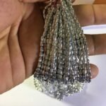 4mm Silver Color Drop Shape Beads 1Bunch(12 line) - Image 2