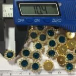 Flower Shape Sew Button Stones Blue Color (Size 10MM) 10Pcs - Image 2