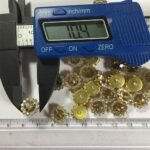 Flower Shape Sew Button Stones Gold Color (Size 10MM) 10Pcs - Image 2