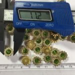 Flower Shape Sew Button Stones Light Green Color (Size 10MM) 10Pcs - Image 3