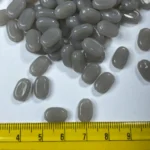 Tablet Bead Oval Shape Grey Color (20grams) Size:10/7/4 - Image 3