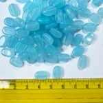 Tablet bead Oval shape Sky Blue Color (20grams) Size:10/7/4 - Image 3