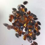 Kundan Stone Thilak or Teardrop Shape with Hole 12X7mm Orange Color (10grams)