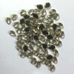 Framed Stone Flat Back Drop Shape 9x6mm Color White (20grams)
