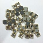 Framed Stone Flat Back Square Shape 8MM Color White (20grams)