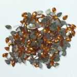 Kundan Stone Thilak  or Teardrop Shape 8X5mm Orange Color (10grams)