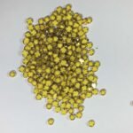 Kundan(Framed) Stones in Flat Back Mounts Round Shape 4MM (Yellow) 10grams