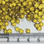 Kundan(Framed) Stones in Flat Back Mounts Round Shape 4MM (Yellow) 10grams - Image 2