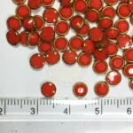 Matt Kundan(Framed) Stones Round Shape 4MM (Red) 10grams - Image 3