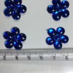 Flower Kundan Stone Blue Color 12pcs - Image 2